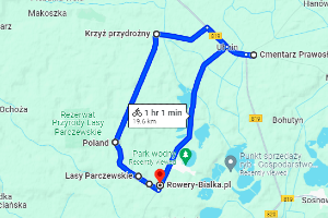 Trasa rowerowa 4 - okolice jeziora Białka